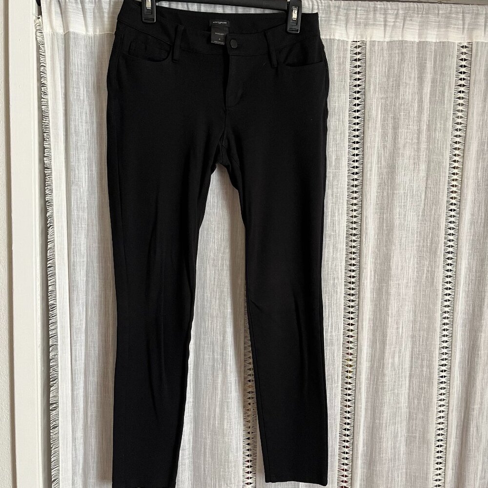 Ann Taylor MODERN, Low Rise Stretch Black Ankle Pant